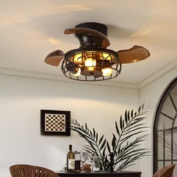 Rustic style ceiling fan