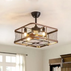 Rustic style ceiling fan