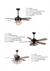 Rustic style ceiling fan