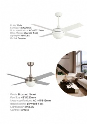 straight blade fan light